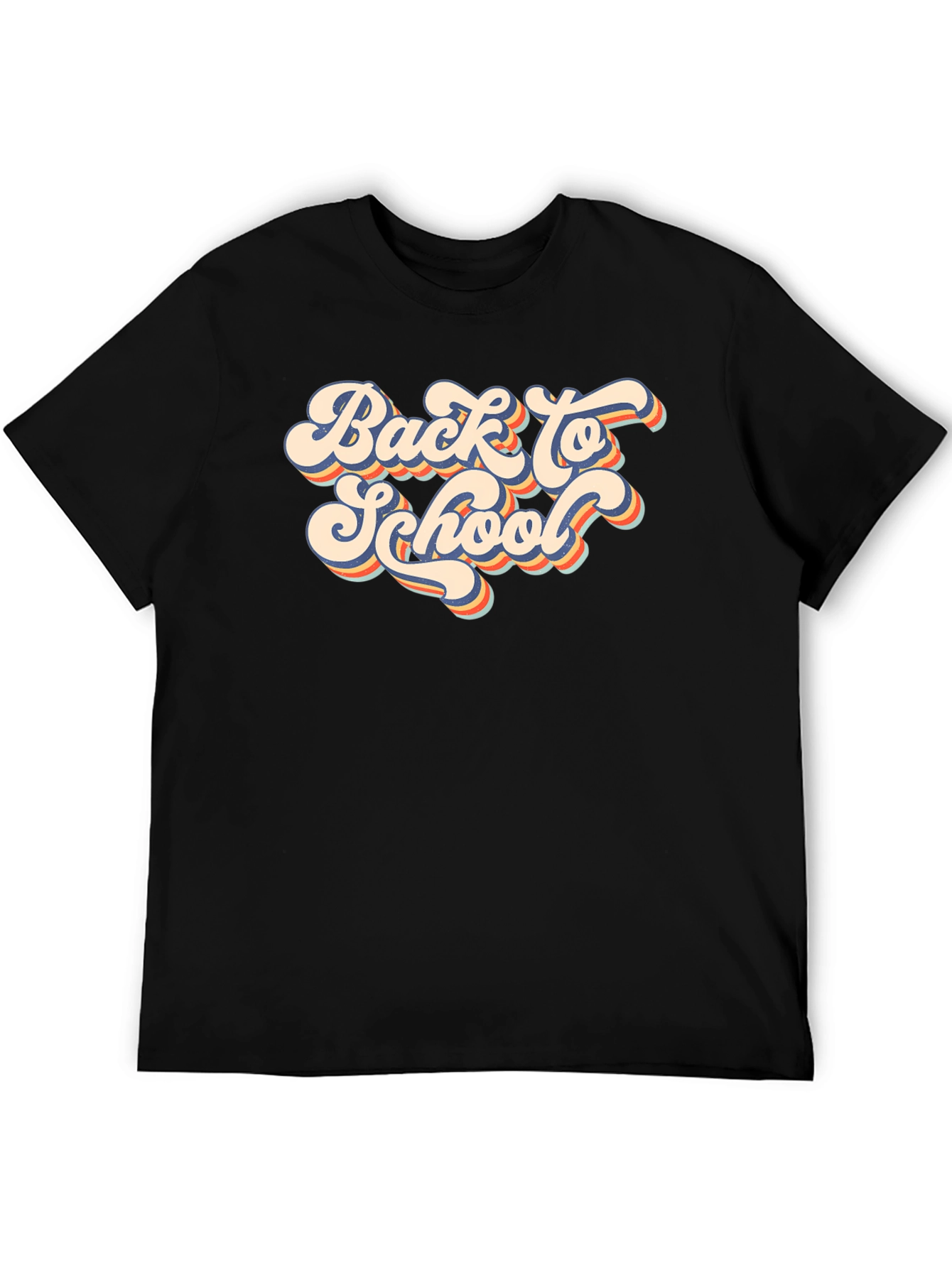 Retro Back to School Black T-Shirt