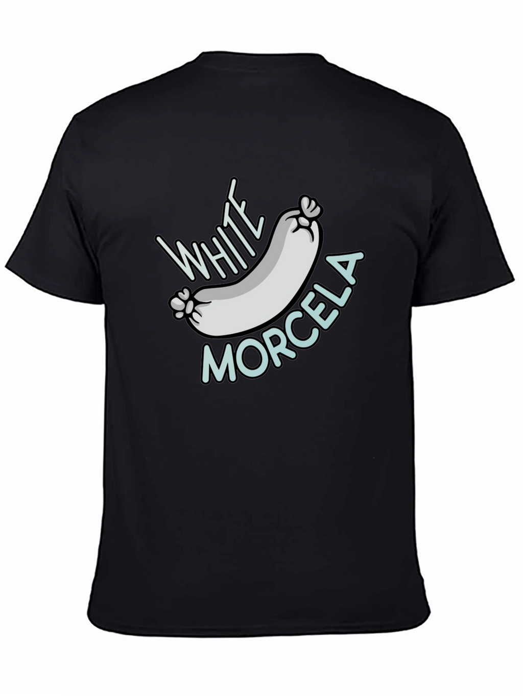 White Morcela T-Shirt - Novelty Foodie Tee