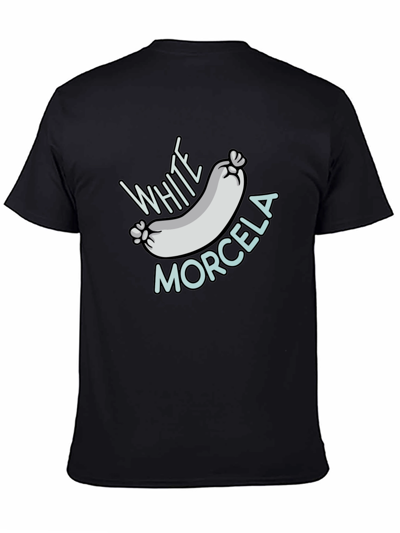 White Morcela T-Shirt - Novelty Foodie Tee