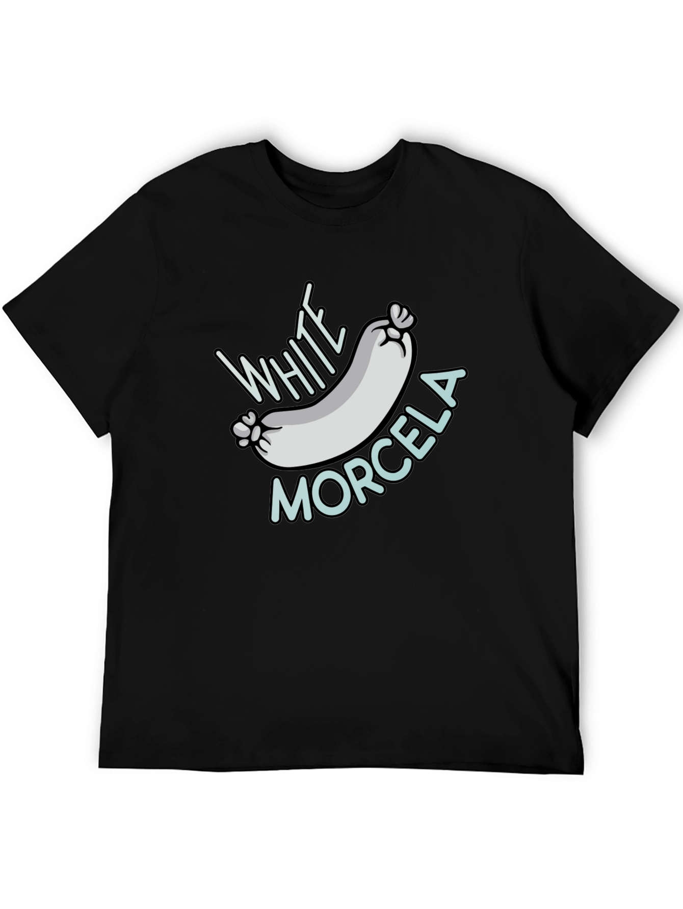 White Morcela T-Shirt - Novelty Foodie Tee