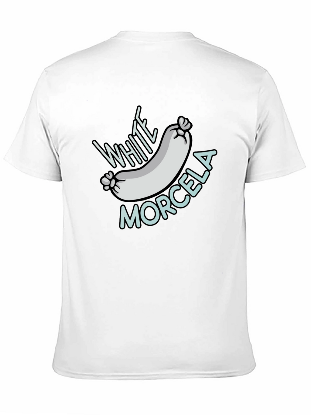 White Morcela T-Shirt - Novelty Foodie Tee