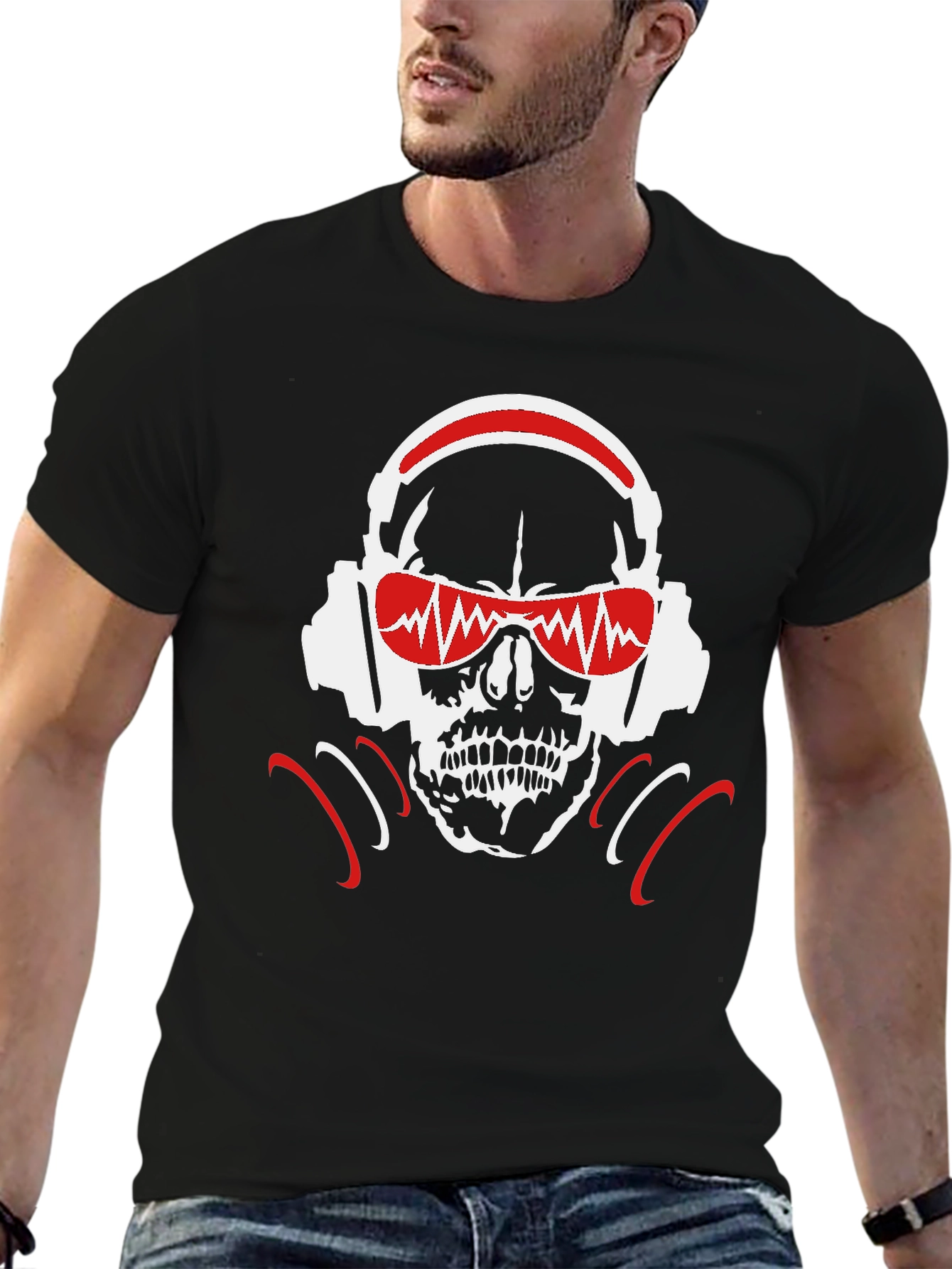 Skull DJ Headphones T-Shirt