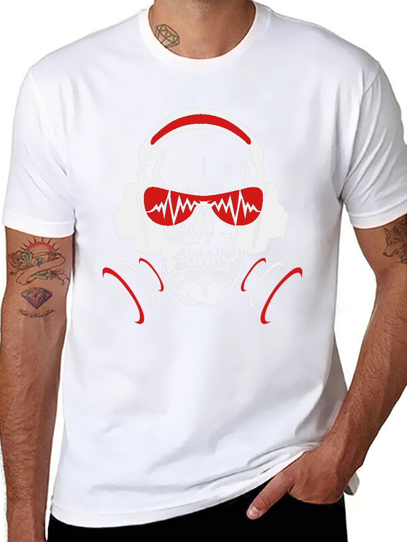 Skull DJ Headphones T-Shirt