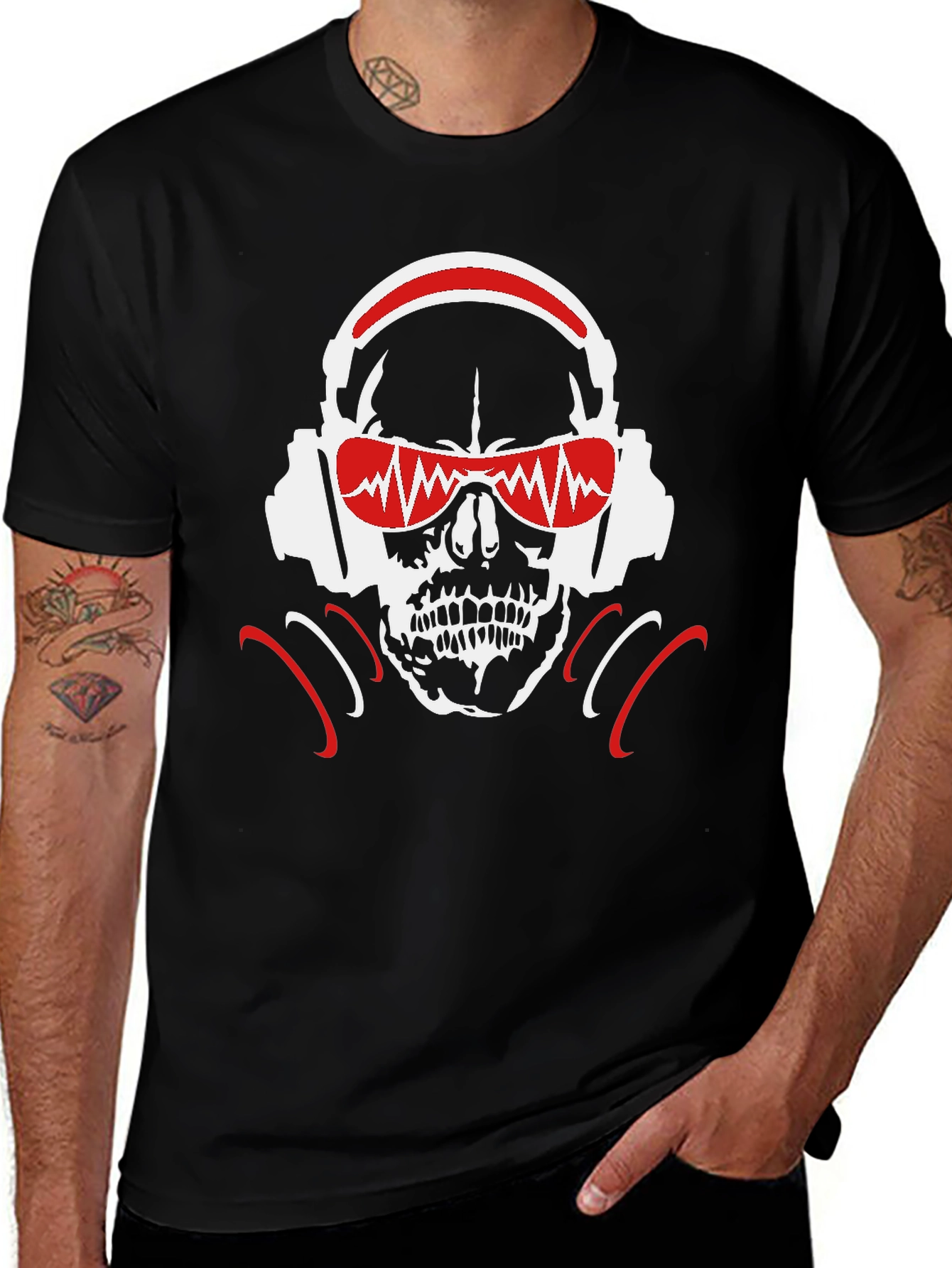 Skull DJ Headphones T-Shirt