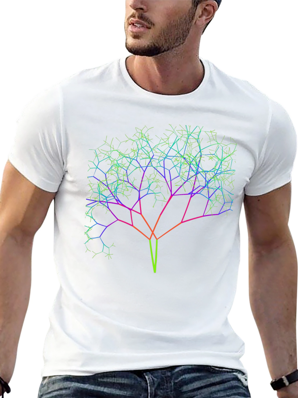 Abstract Tree Line Art Graphic Tee - Unisex
