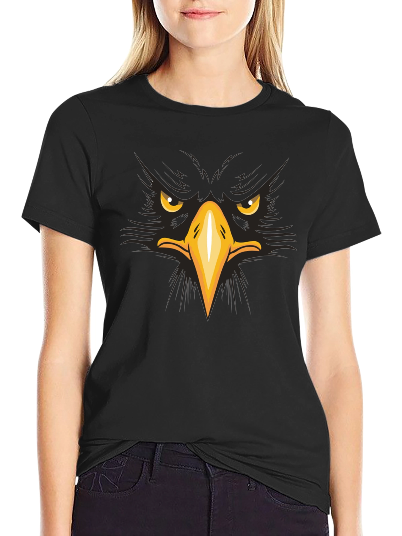 Eagle Face Graphic T-Shirt - Bold & Striking Design