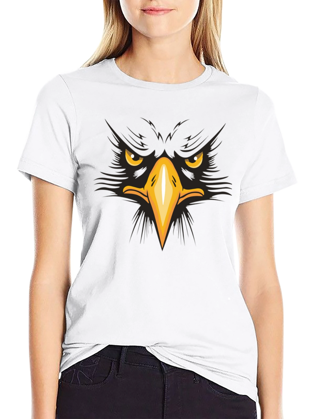 Eagle Face Graphic T-Shirt - Bold & Striking Design