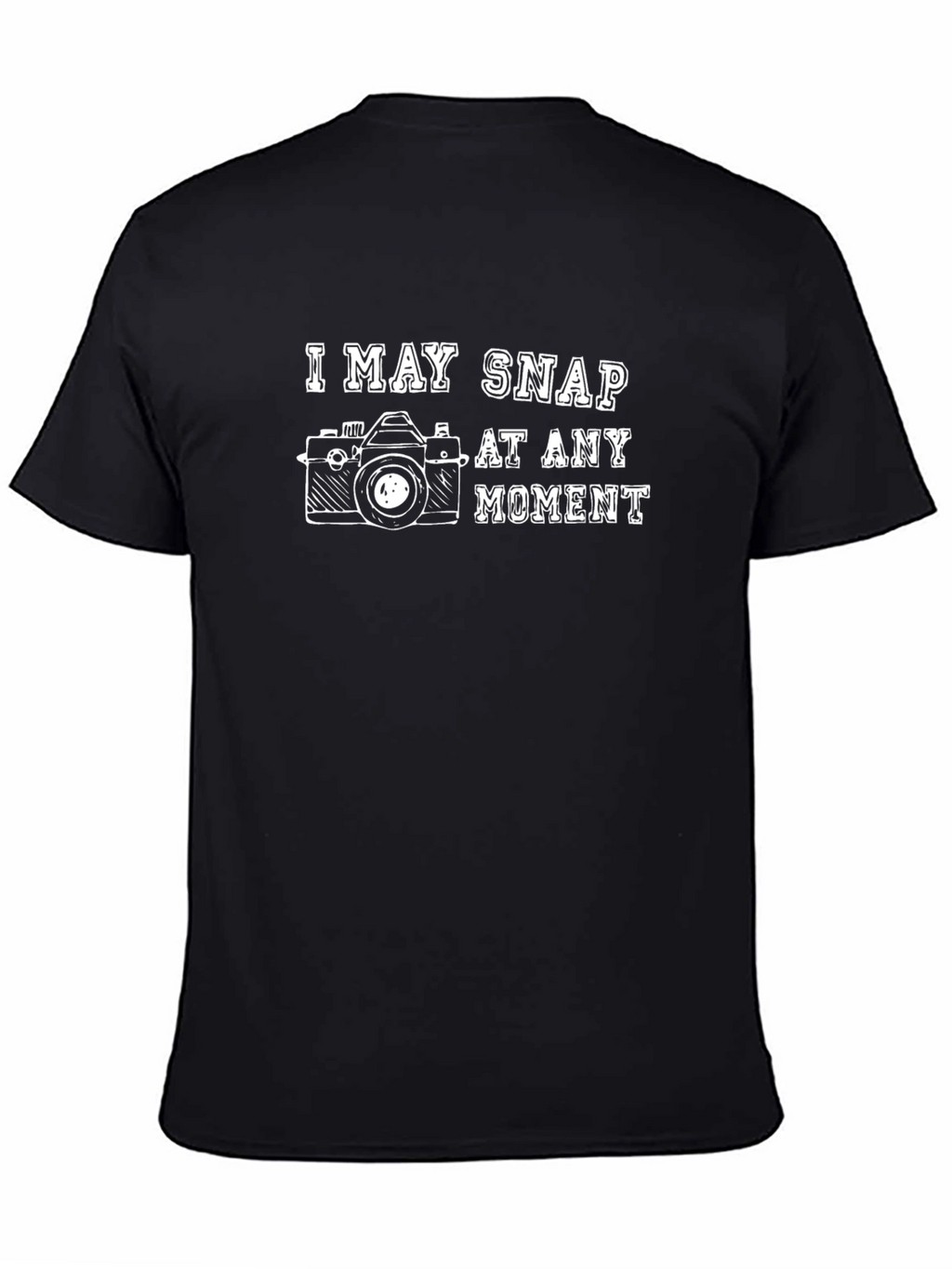 I May Snap Camera Black Graphic T-Shirt