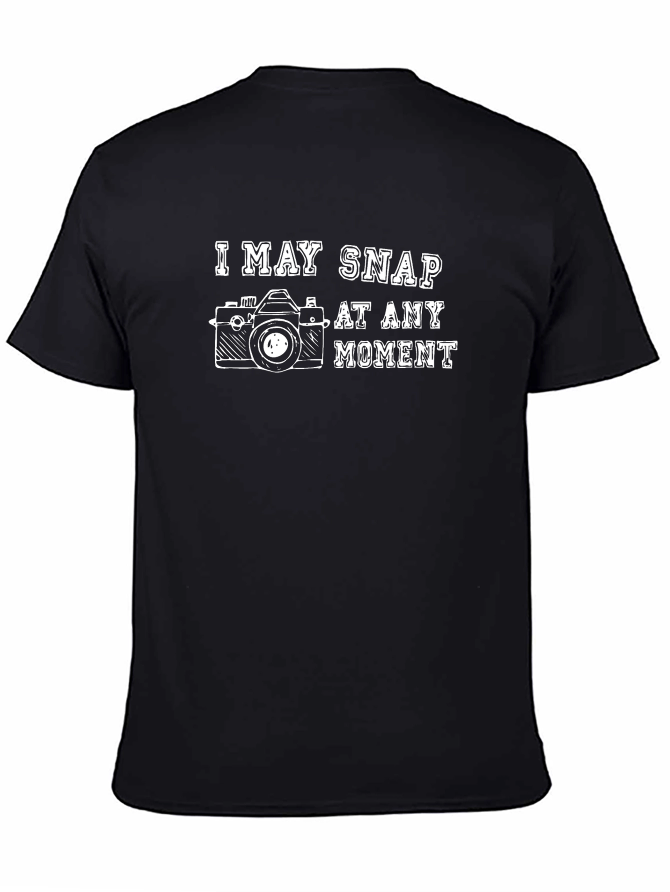 I May Snap Camera Black Graphic T-Shirt