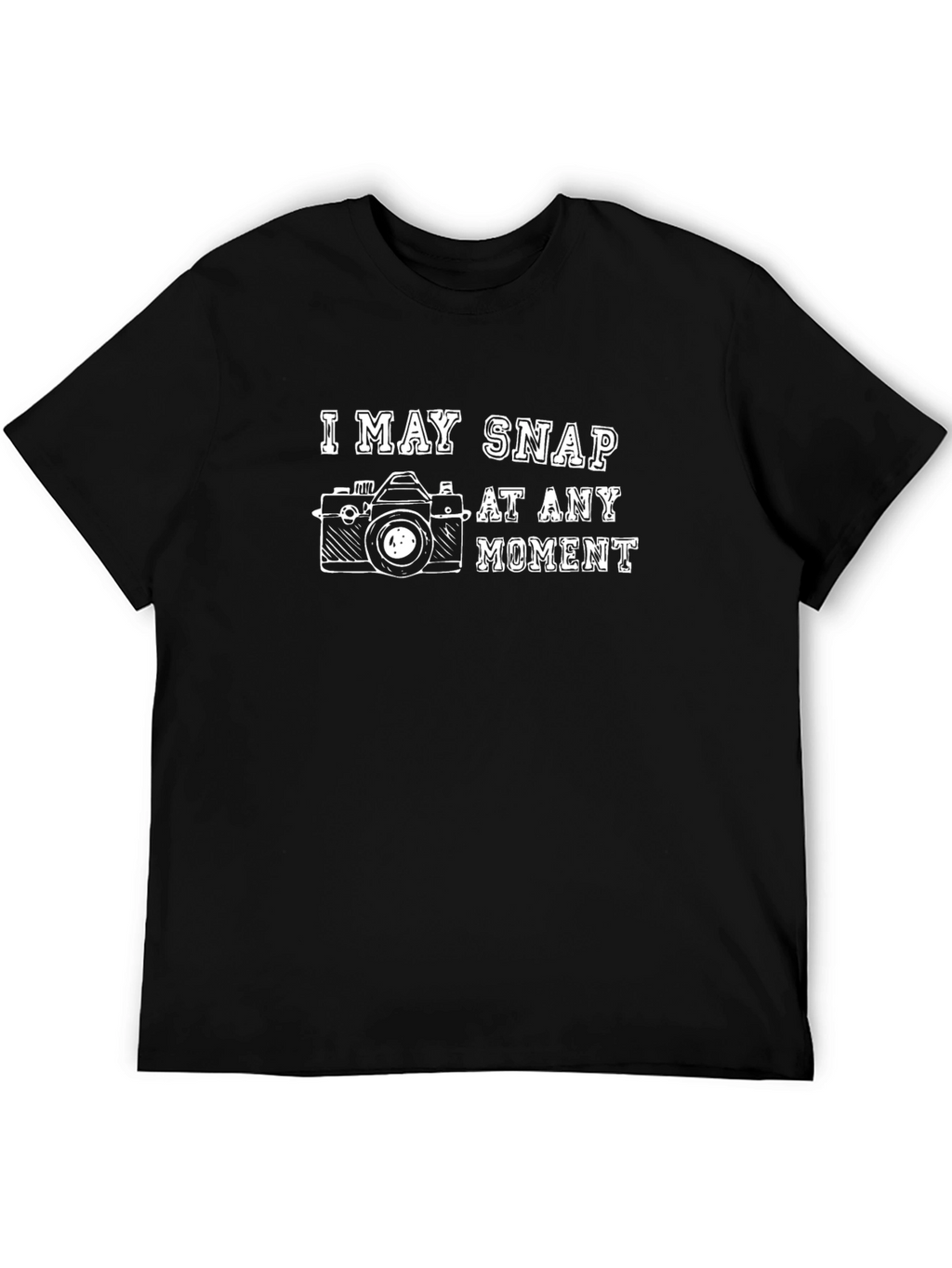 I May Snap Camera Black Graphic T-Shirt