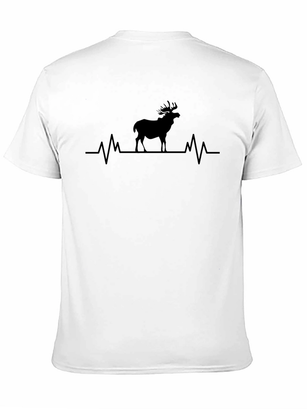 Deer Heartbeat Black T-Shirt