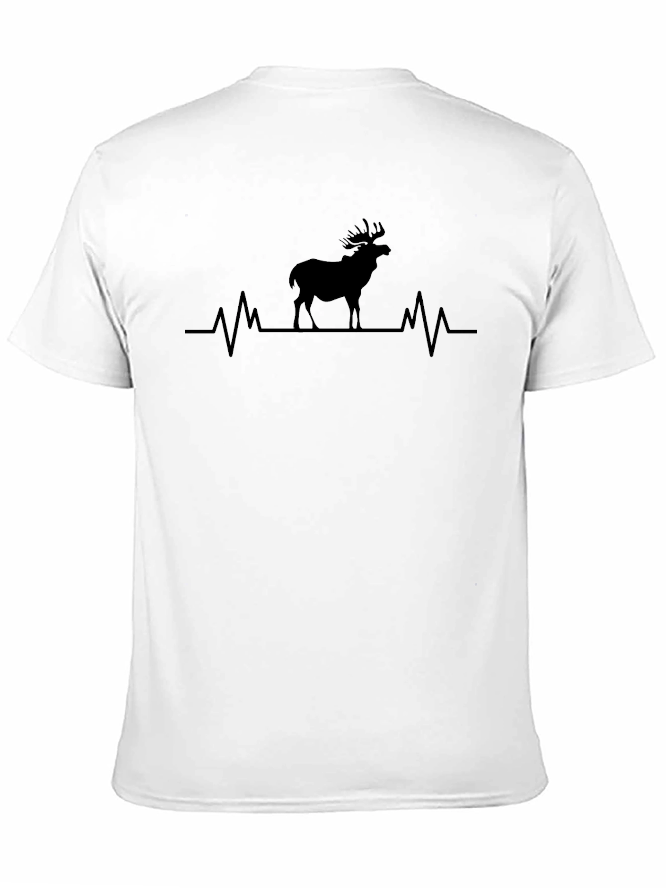 Deer Heartbeat Black T-Shirt