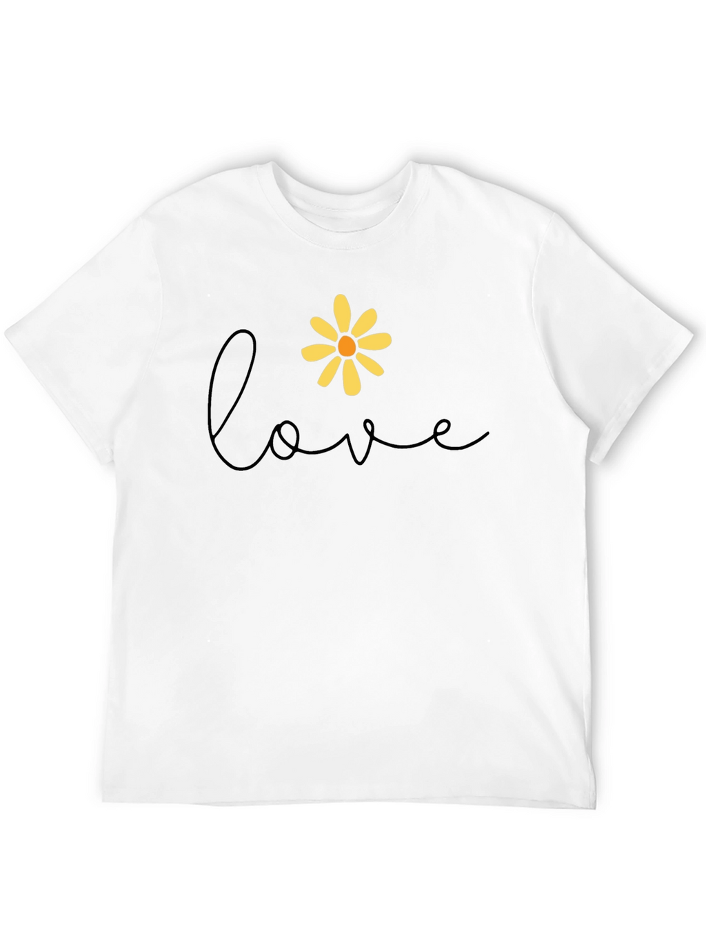 Love Daisy Graphic Tee - Black Casual Shirt