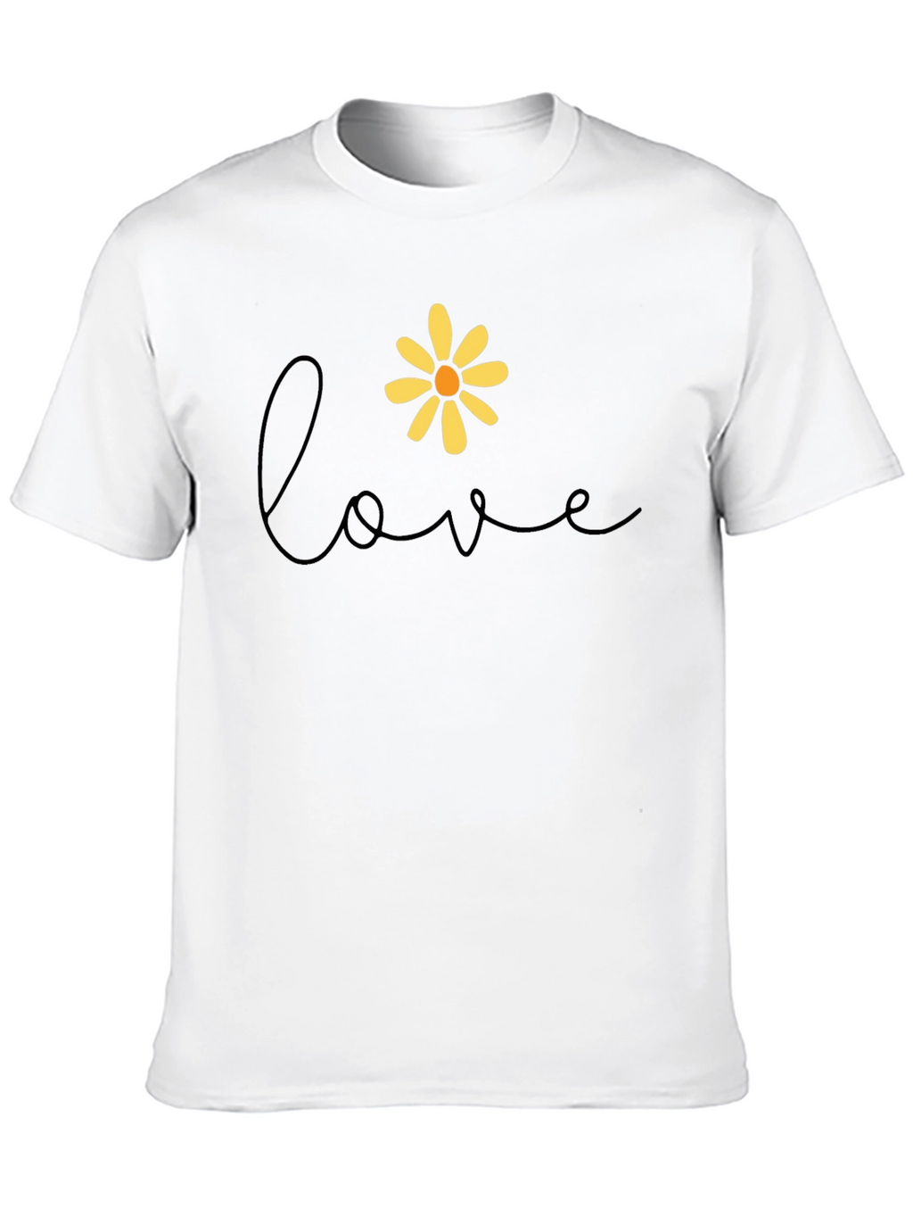Love Daisy Graphic Tee - Black Casual Shirt