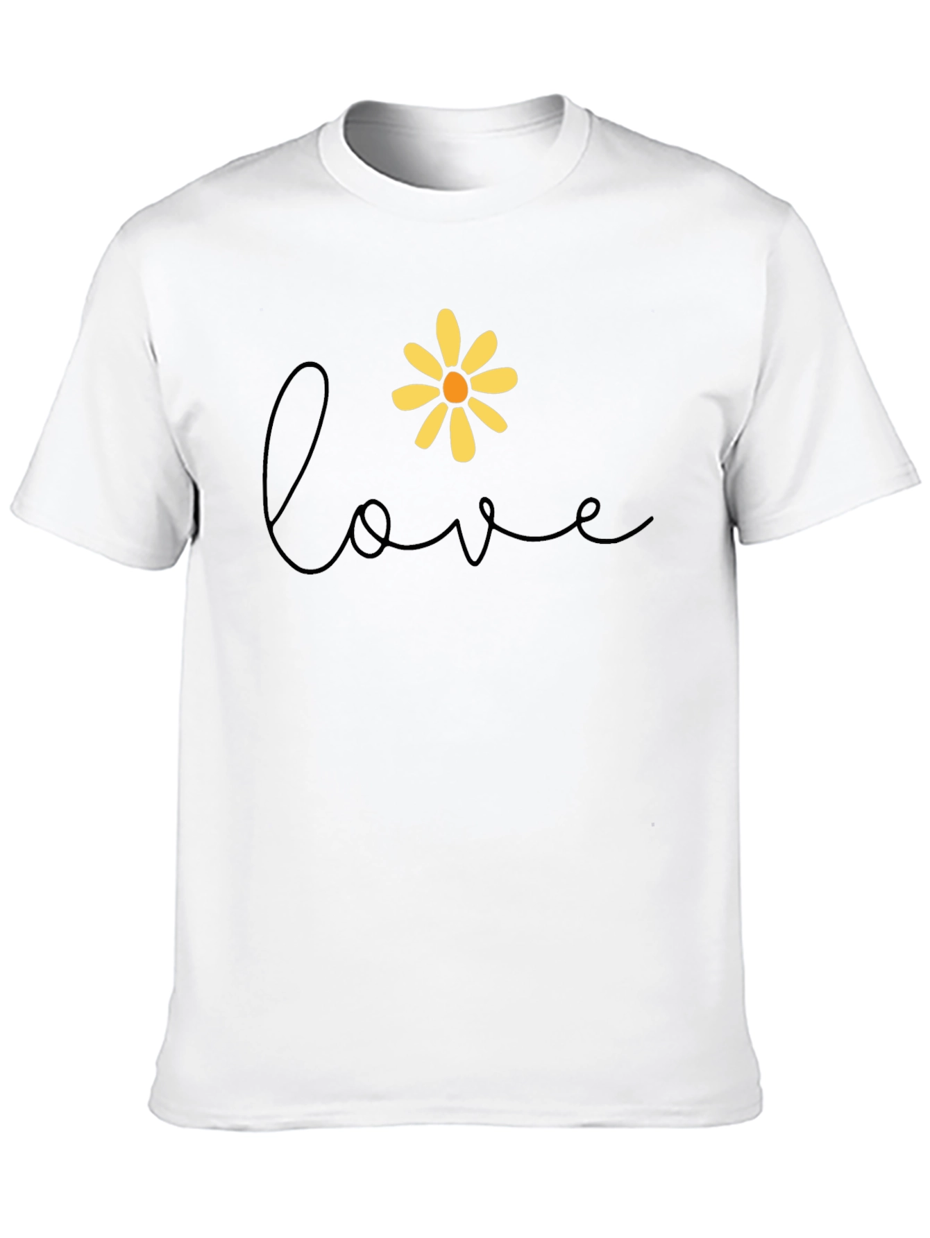 Love Daisy Graphic Tee - Black Casual Shirt
