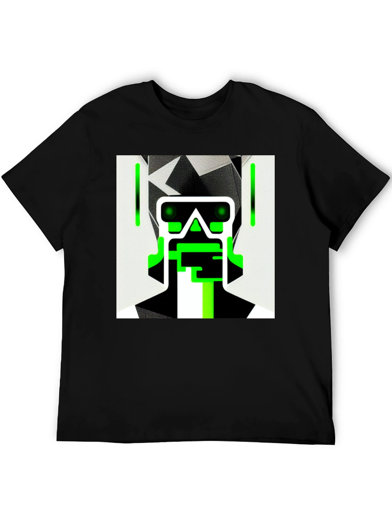 Cyberpunk Robot Graphic Tee - Cool Black Shirt