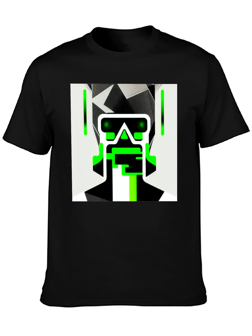 Cyberpunk Robot Graphic Tee - Cool Black Shirt