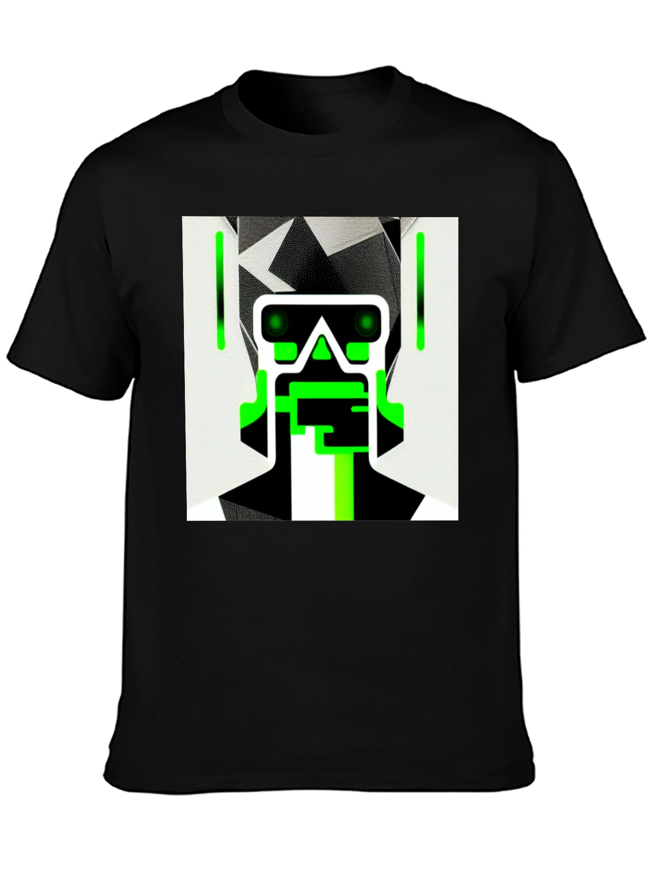 Cyberpunk Robot Graphic Tee - Cool Black Shirt