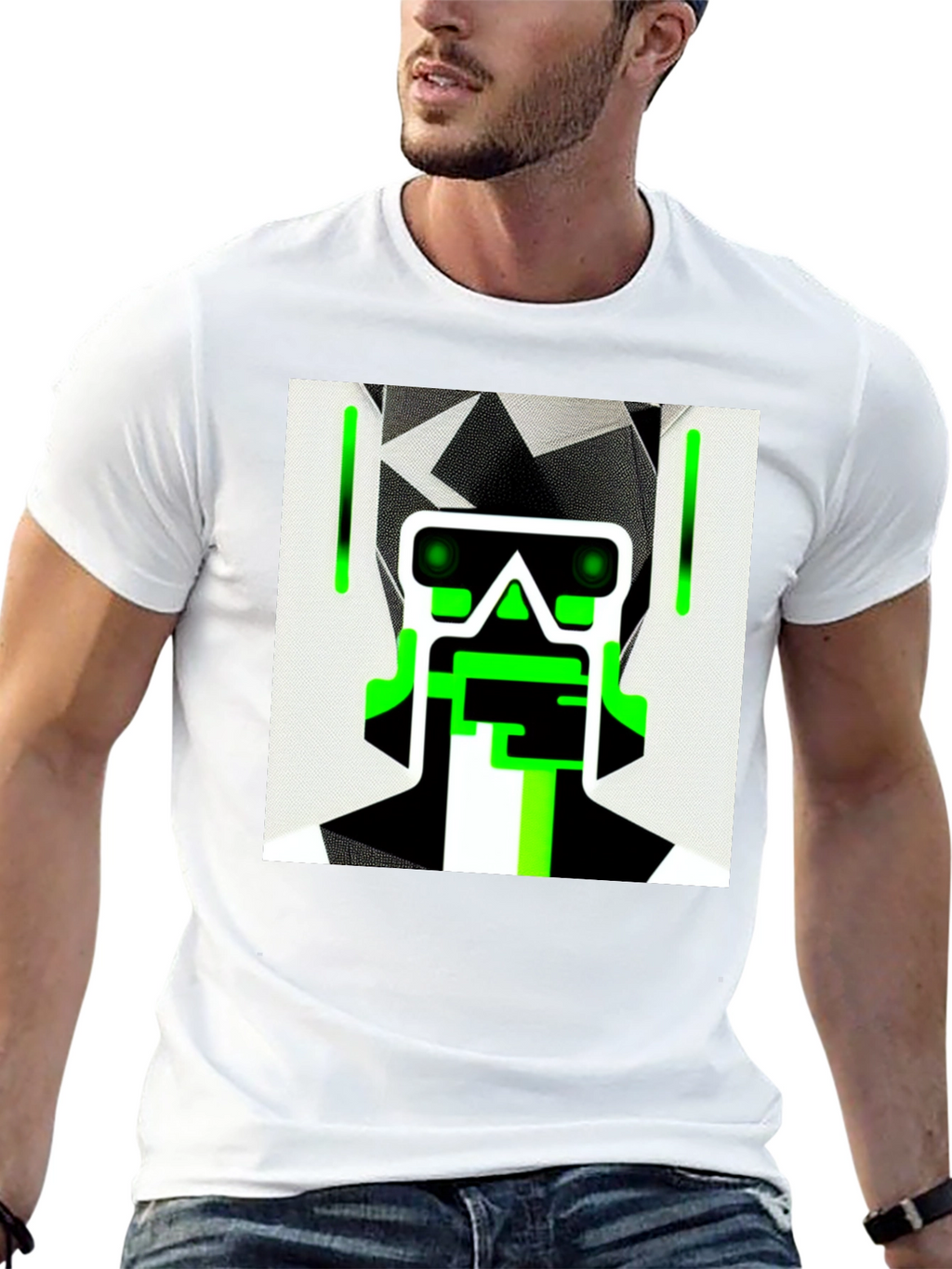Cyberpunk Robot Graphic Tee - Cool Black Shirt
