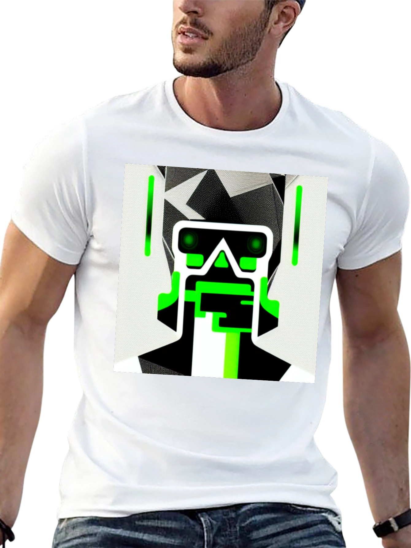 Cyberpunk Robot Graphic Tee - Cool Black Shirt