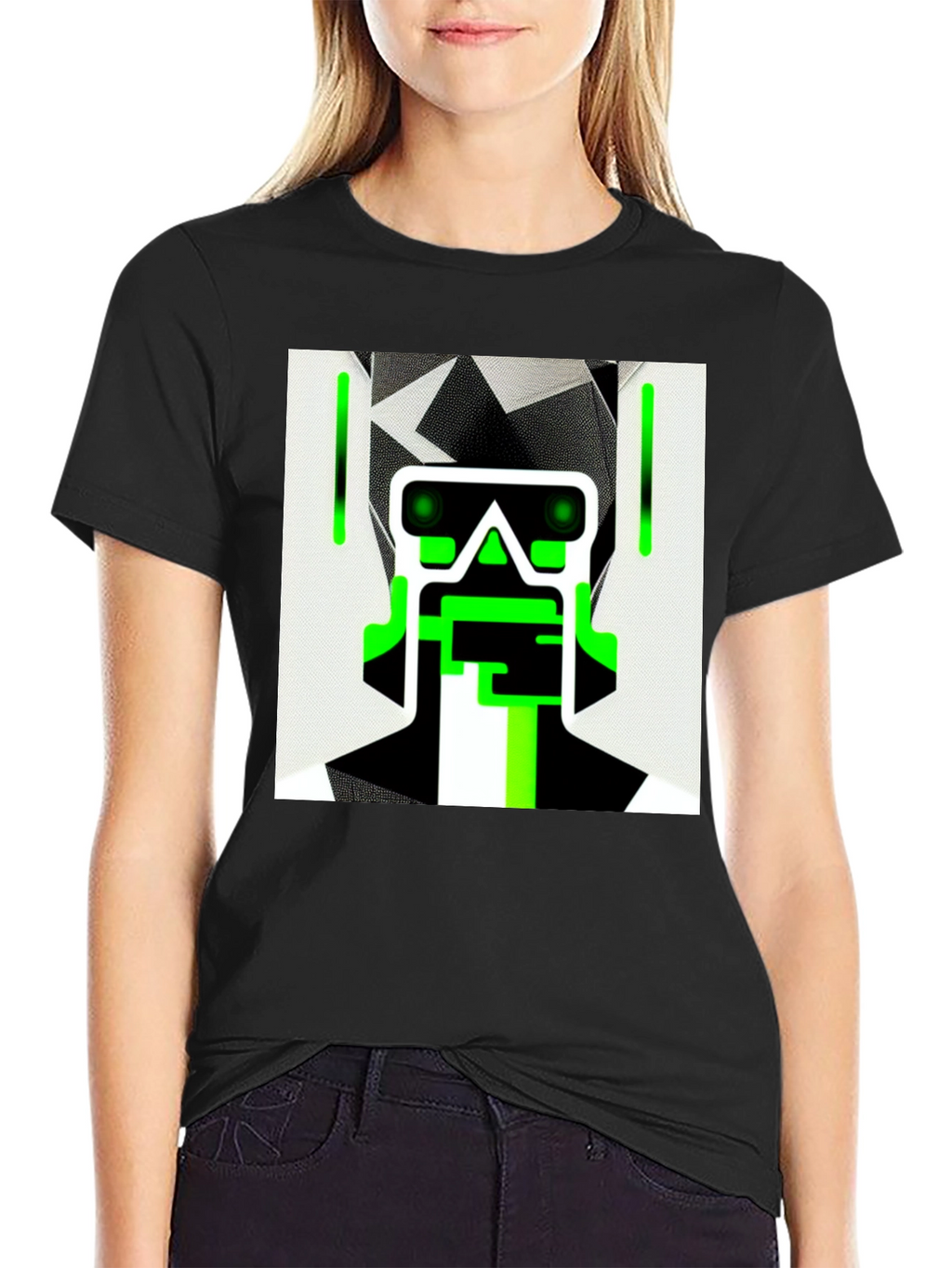 Cyberpunk Robot Graphic Tee - Cool Black Shirt
