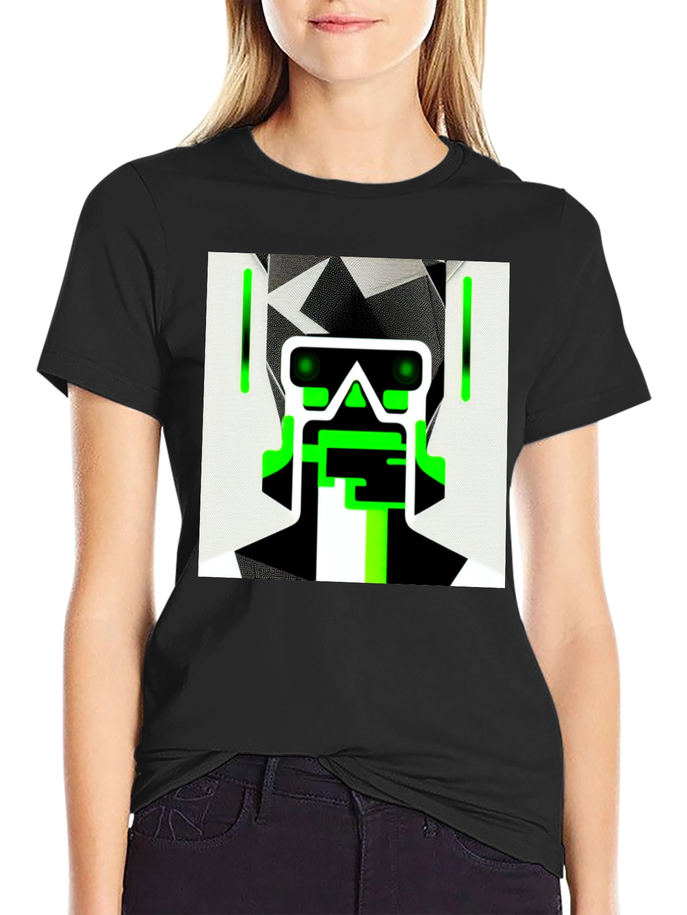 Cyberpunk Robot Graphic Tee - Cool Black Shirt