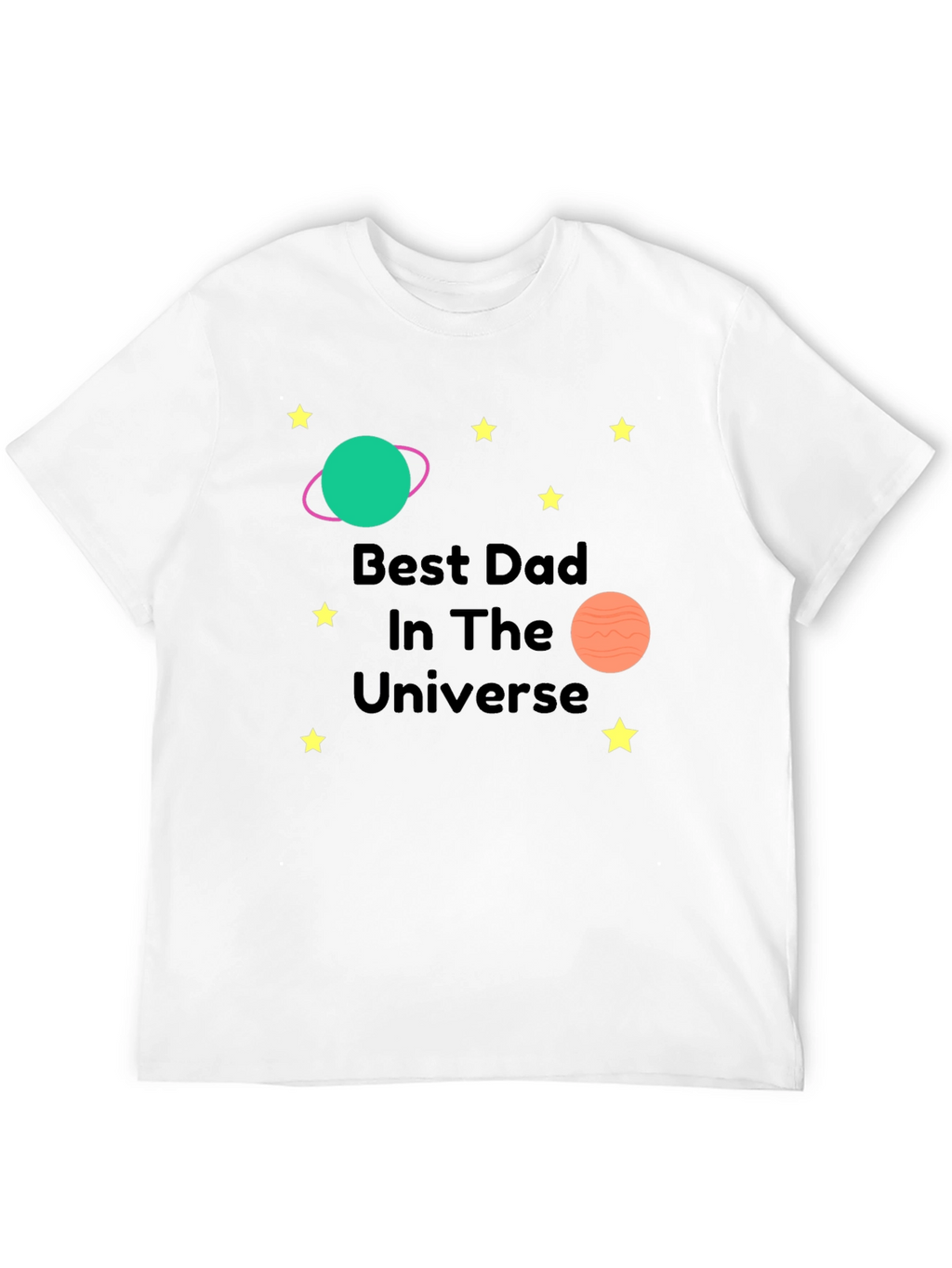 Best Dad in the Universe Black T-Shirt