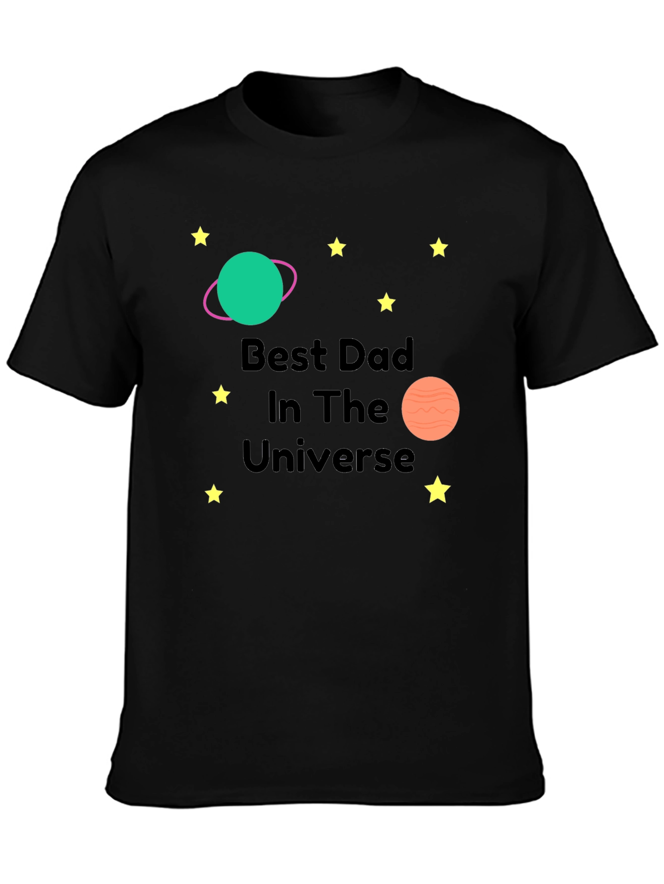 Best Dad in the Universe Black T-Shirt