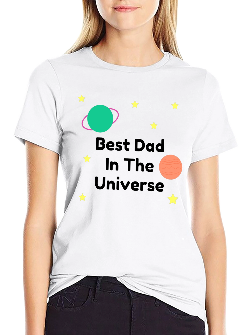 Best Dad in the Universe Black T-Shirt
