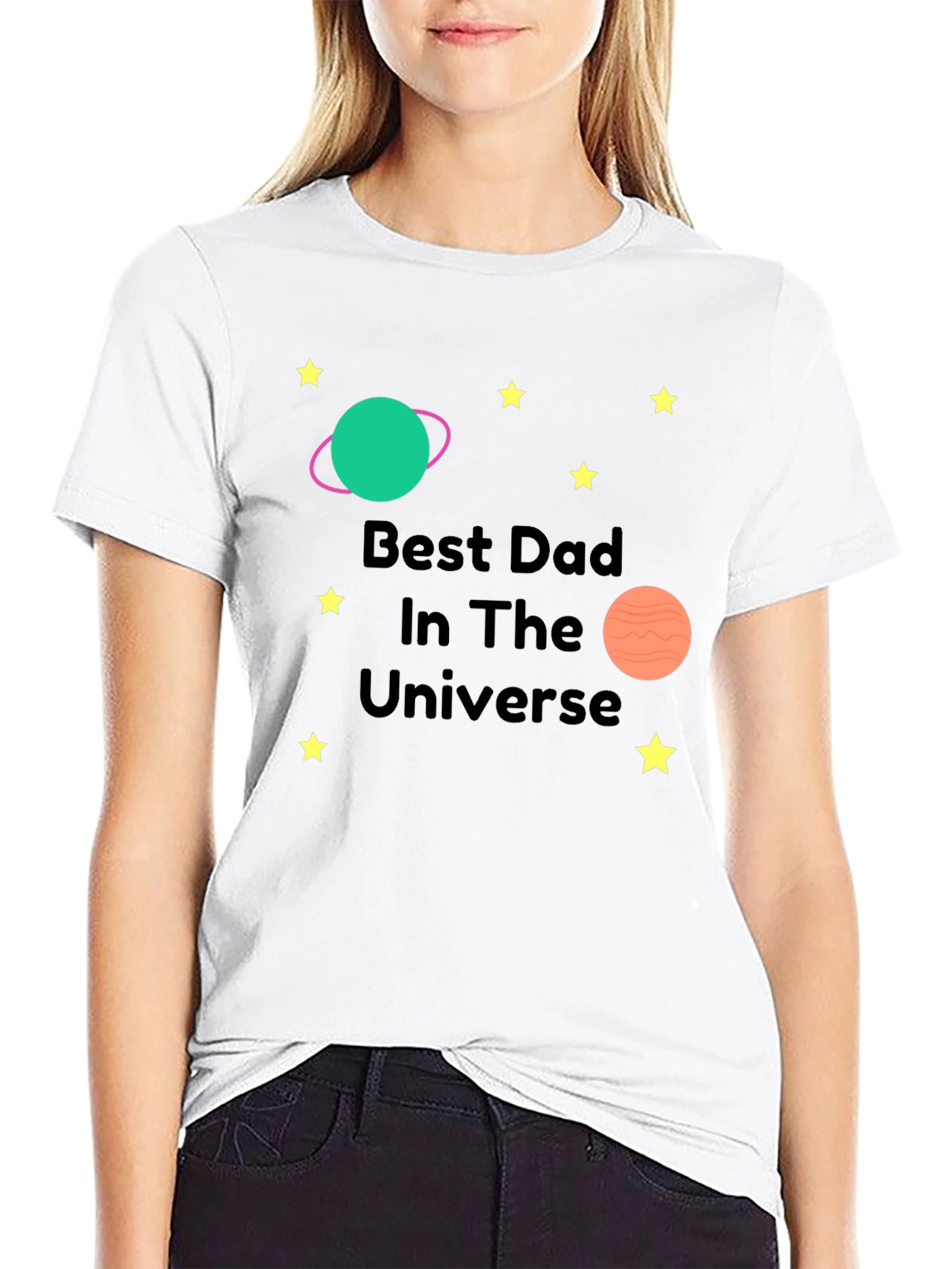 Best Dad in the Universe Black T-Shirt