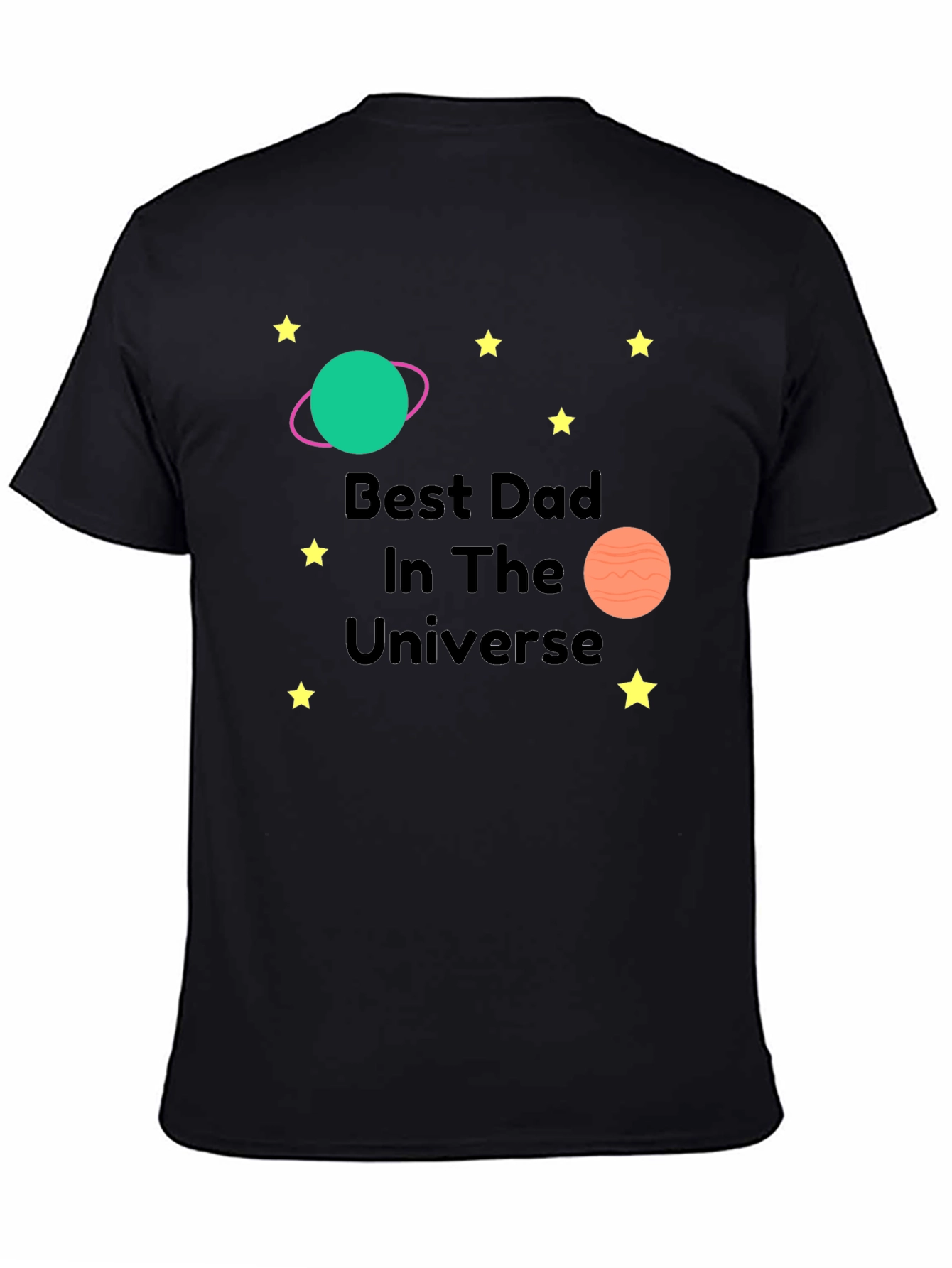 Best Dad in the Universe Black T-Shirt