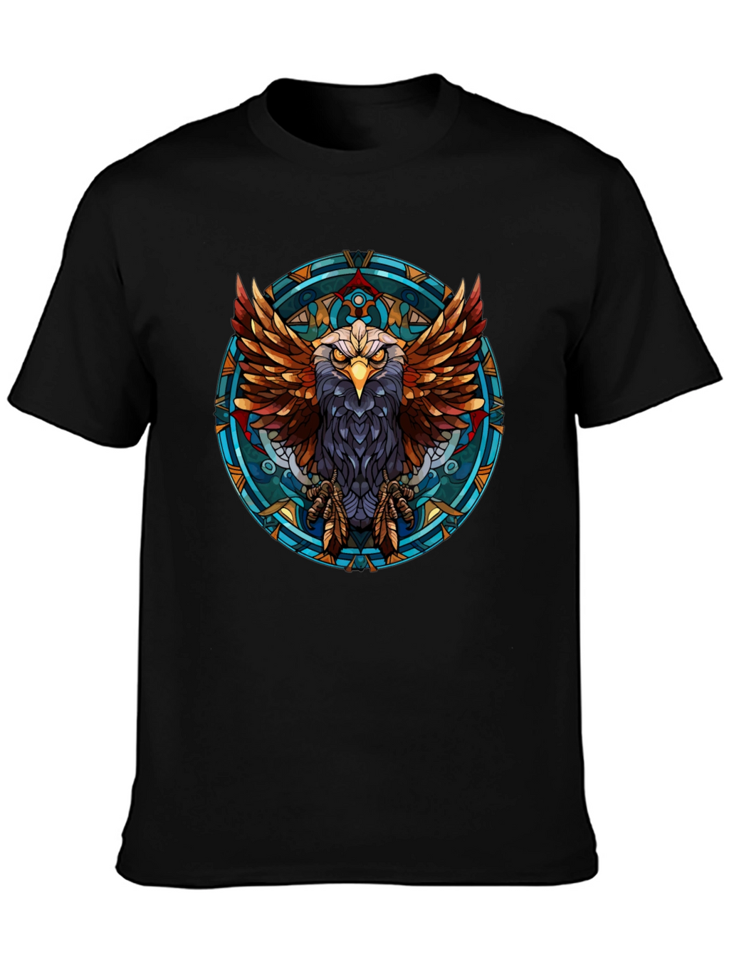 Eagle Graphic Print Black T-Shirt