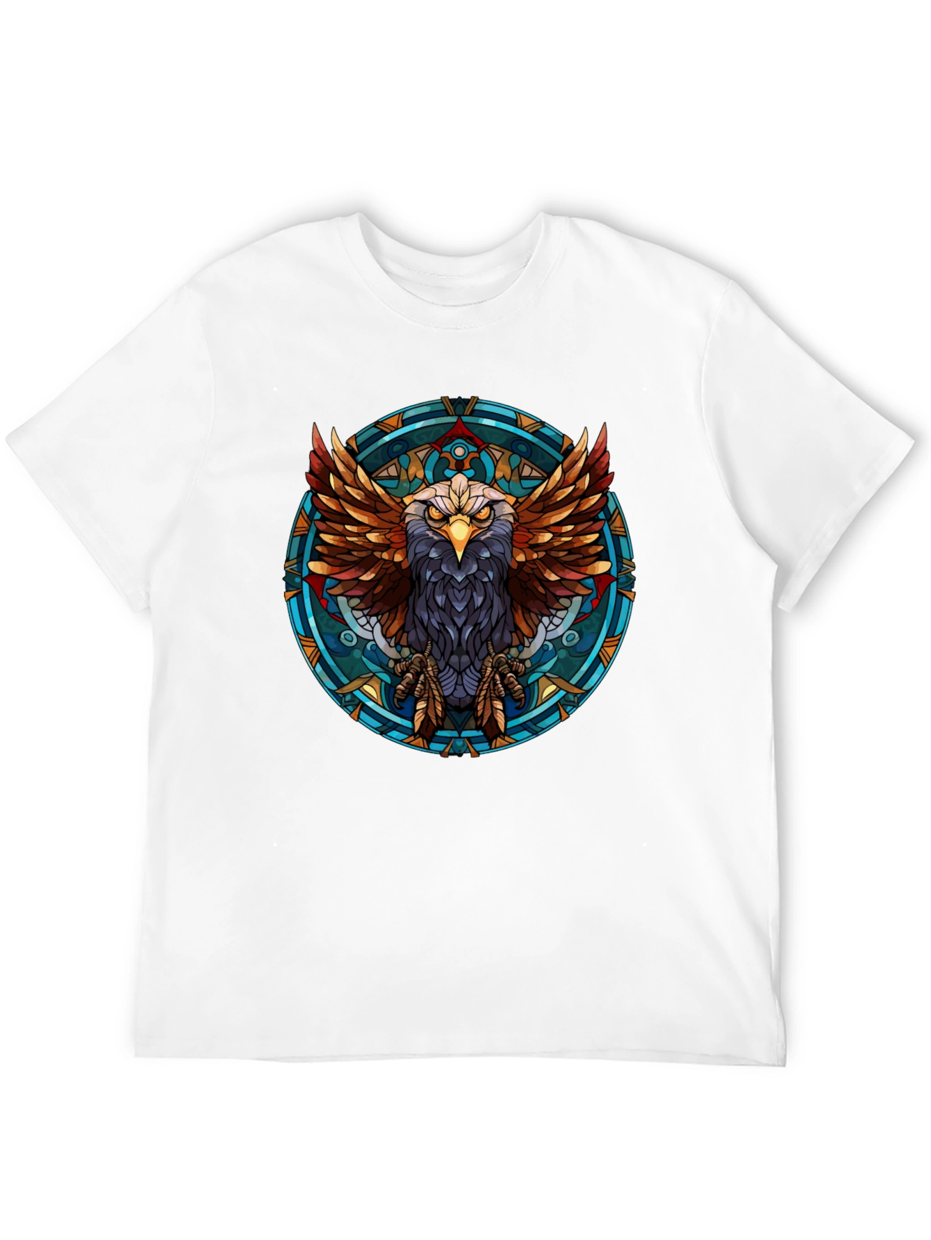 Eagle Graphic Print Black T-Shirt