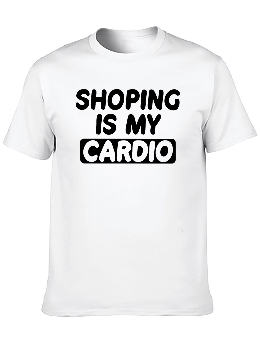 Shopping is My Cardio Black T-Shirt