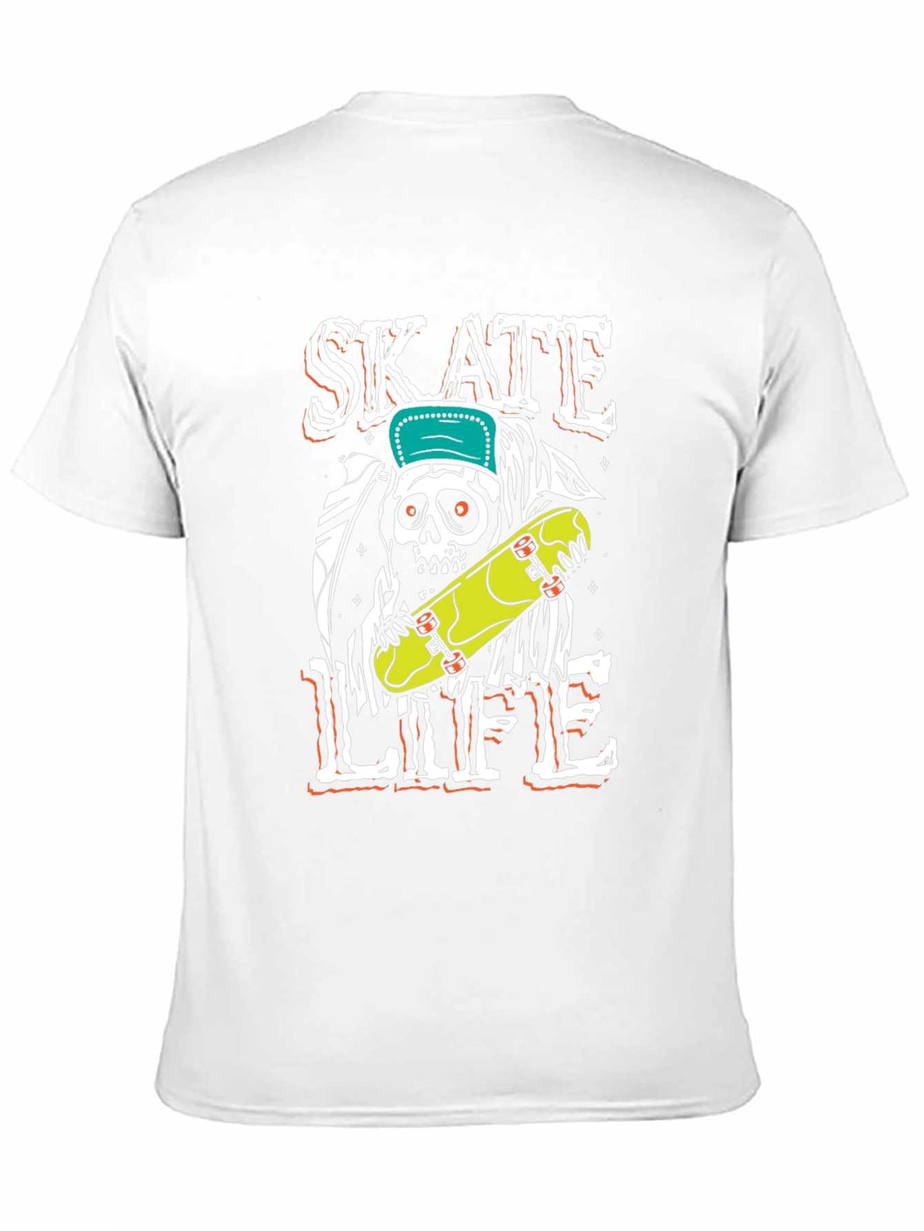 Skate Life T-Shirt - Grim Reaper Skateboard Graphic Tee