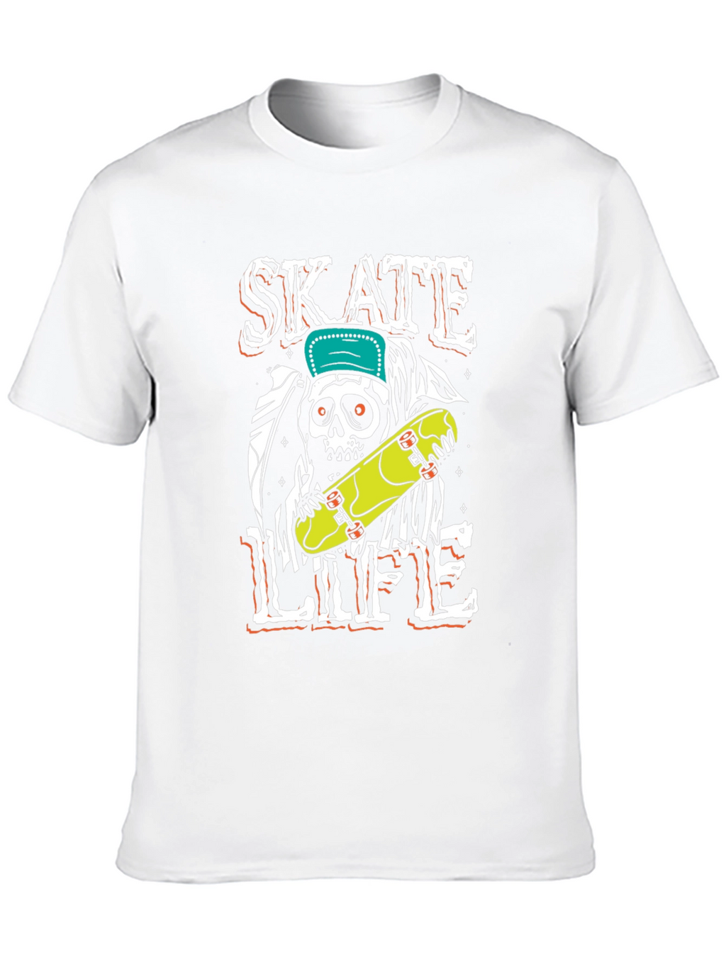 Skate Life T-Shirt - Grim Reaper Skateboard Graphic Tee