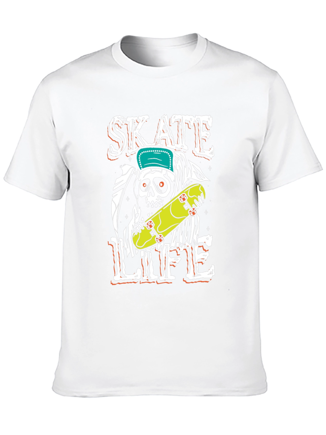 Skate Life T-Shirt - Grim Reaper Skateboard Graphic Tee