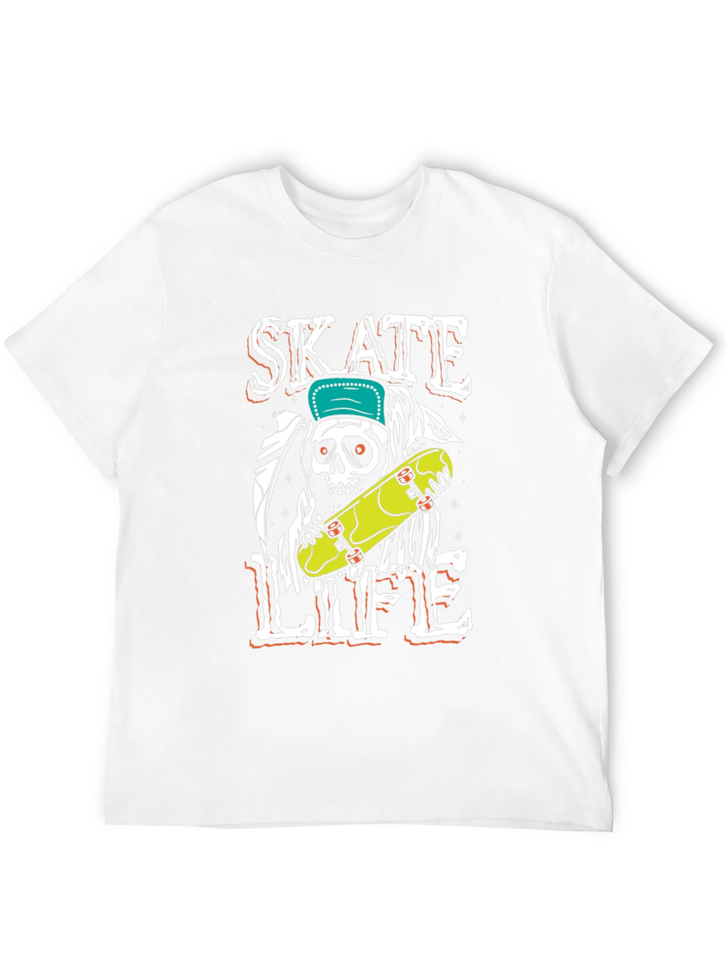 Skate Life T-Shirt - Grim Reaper Skateboard Graphic Tee