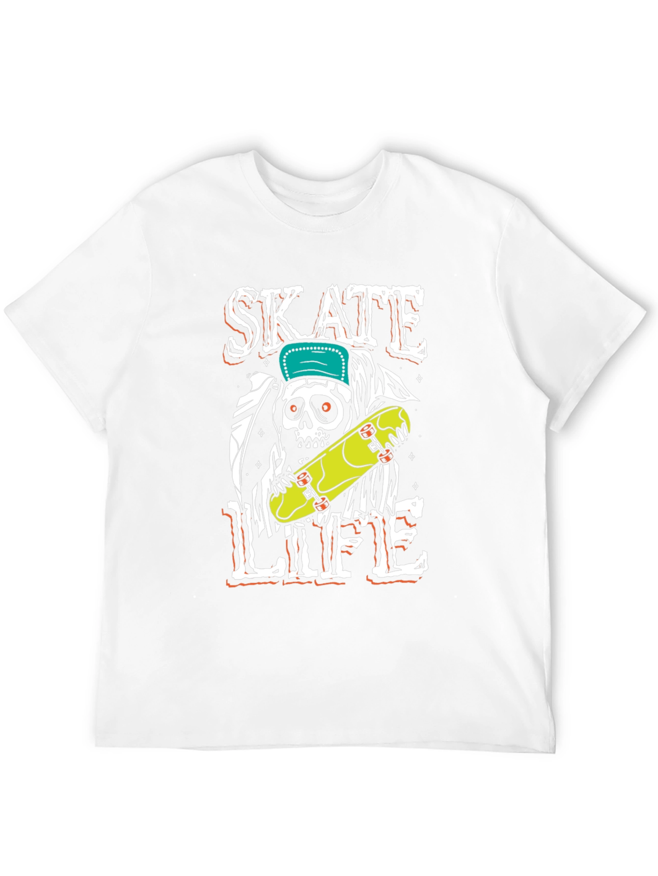 Skate Life T-Shirt - Grim Reaper Skateboard Graphic Tee