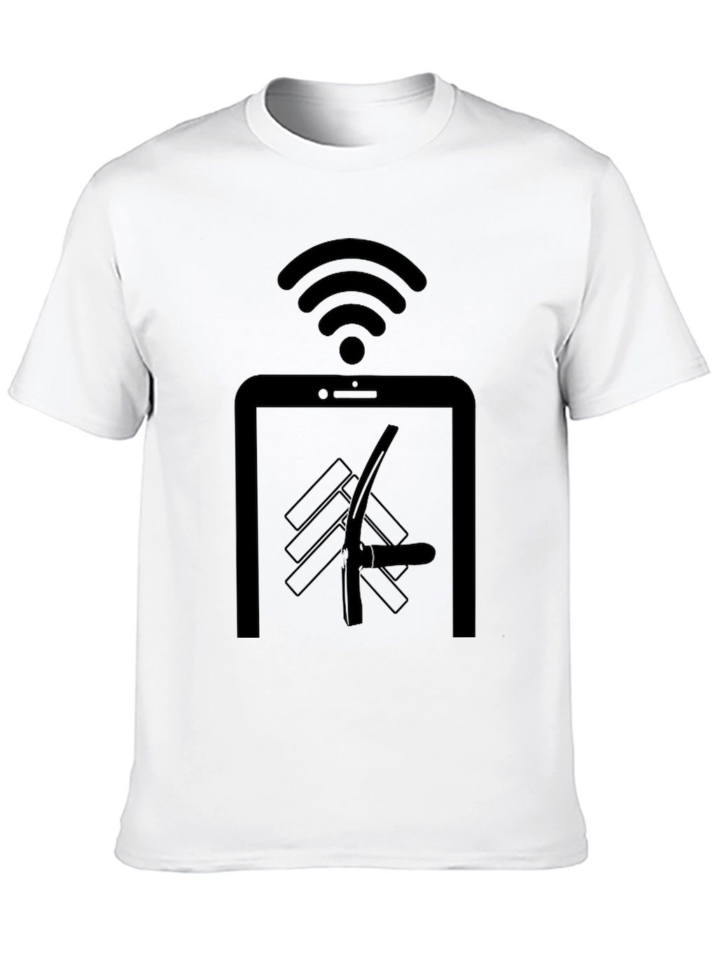 Novelty Black T-Shirt: Digital Detox Humor
