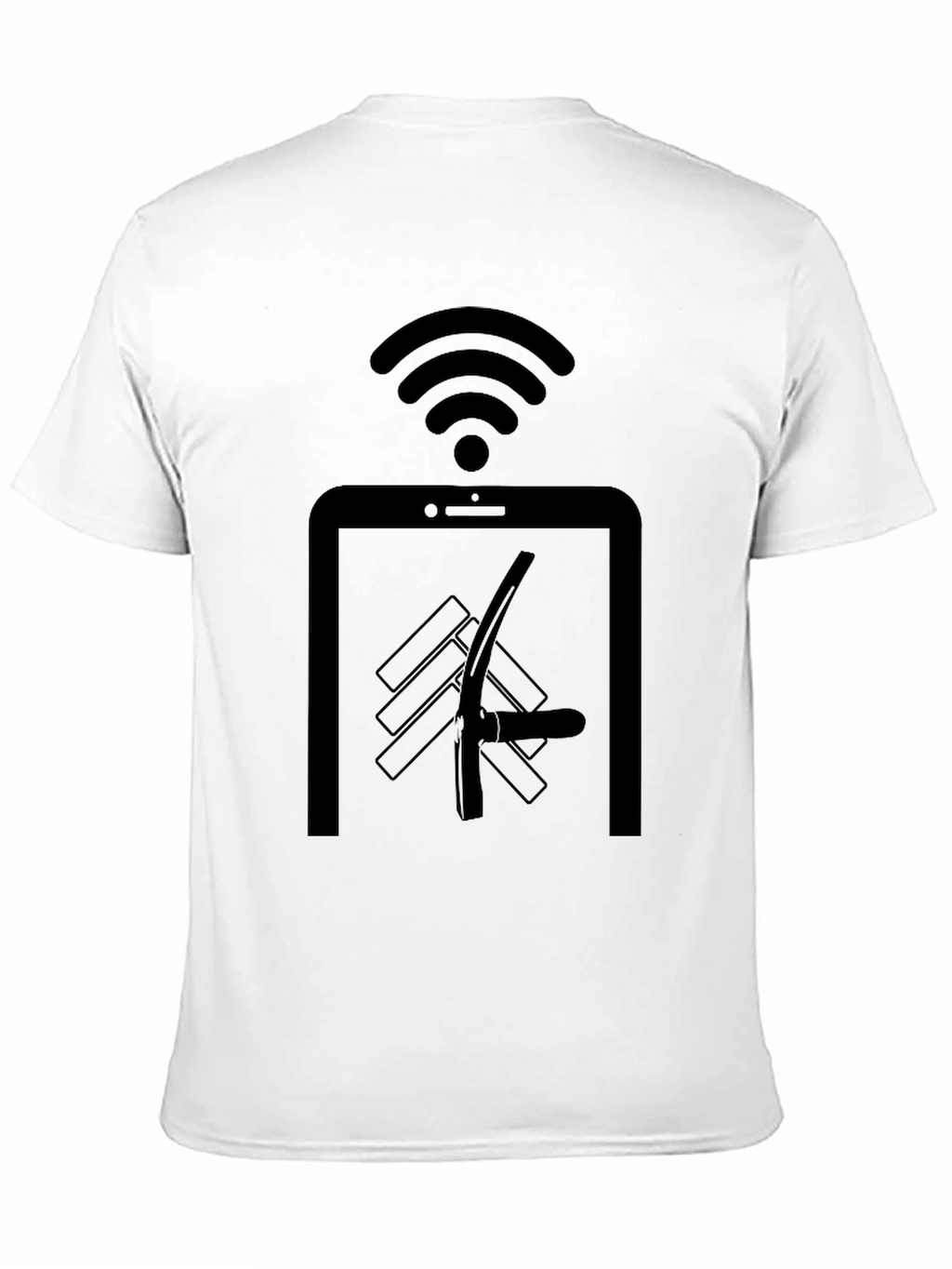 Novelty Black T-Shirt: Digital Detox Humor