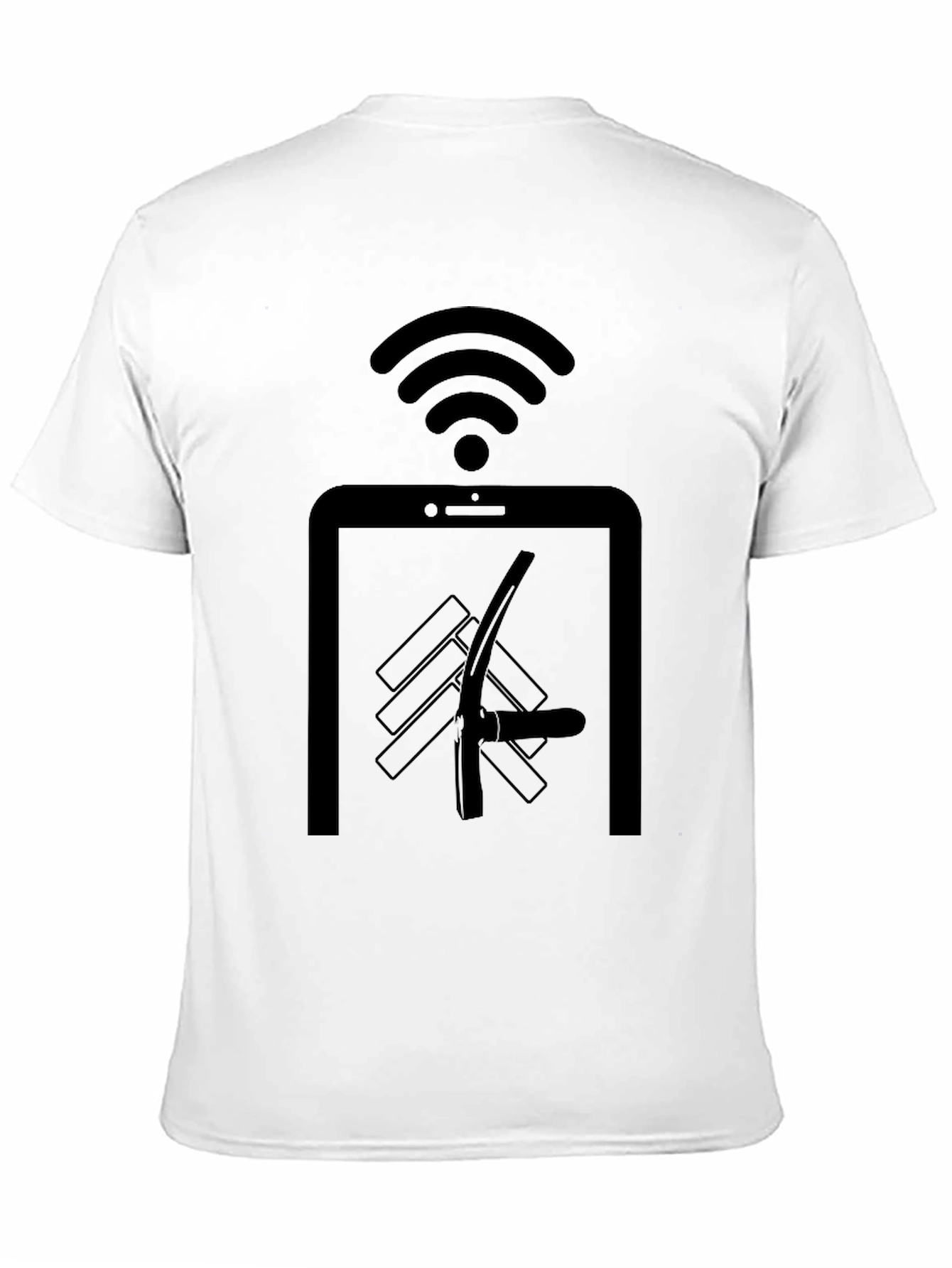 Novelty Black T-Shirt: Digital Detox Humor