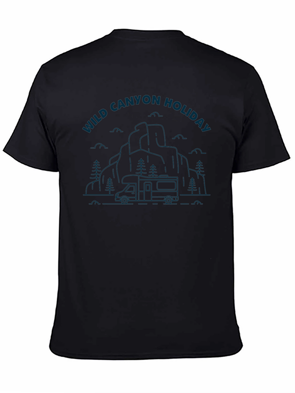 Wild Canyon Holiday Graphic Tee - Black Cotton Blend