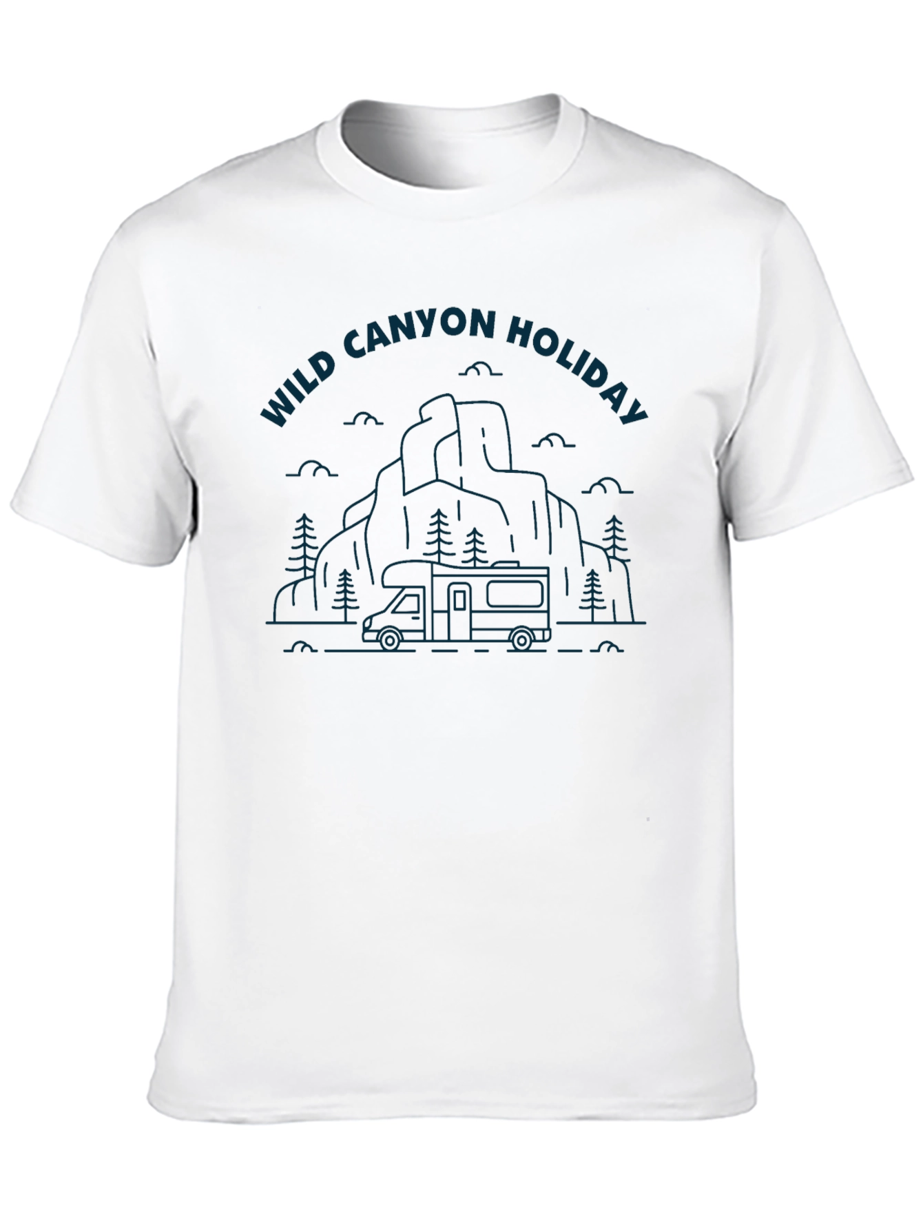Wild Canyon Holiday Graphic Tee - Black Cotton Blend