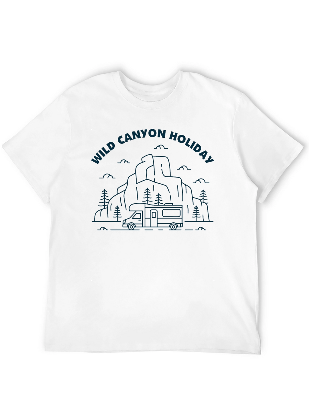 Wild Canyon Holiday Graphic Tee - Black Cotton Blend