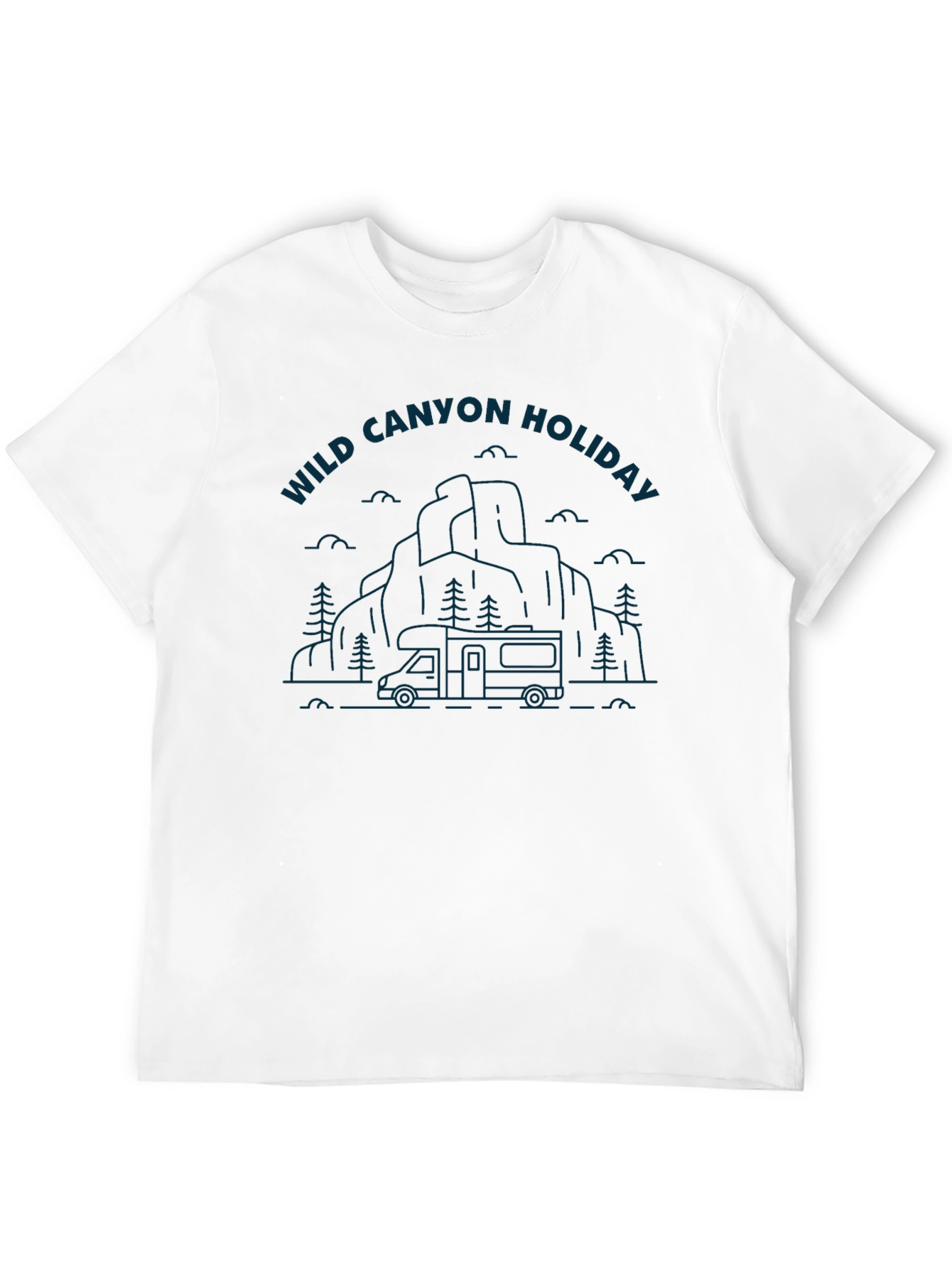 Wild Canyon Holiday Graphic Tee - Black Cotton Blend