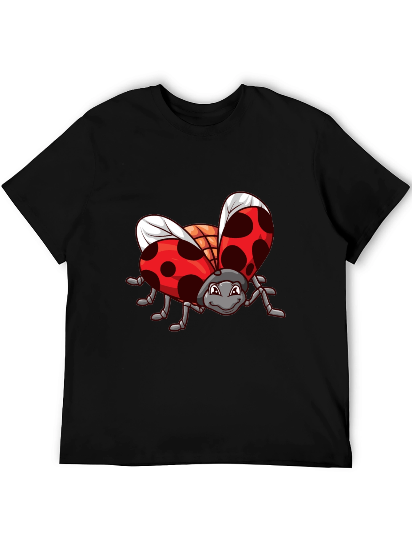 Ladybug Graphic Black T-Shirt