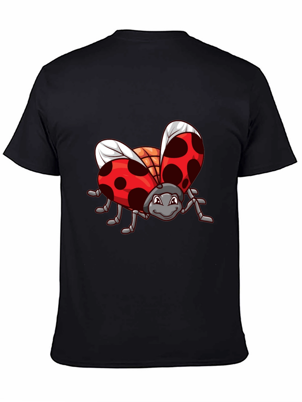 Ladybug Graphic Black T-Shirt