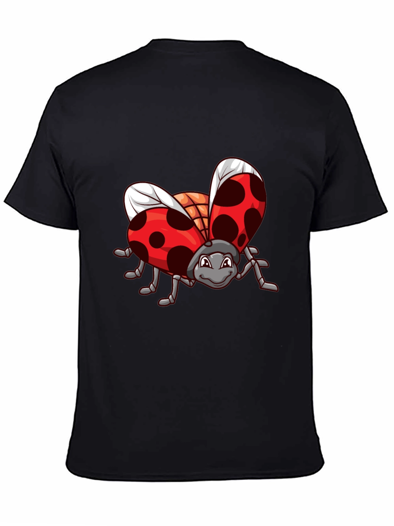 Ladybug Graphic Black T-Shirt