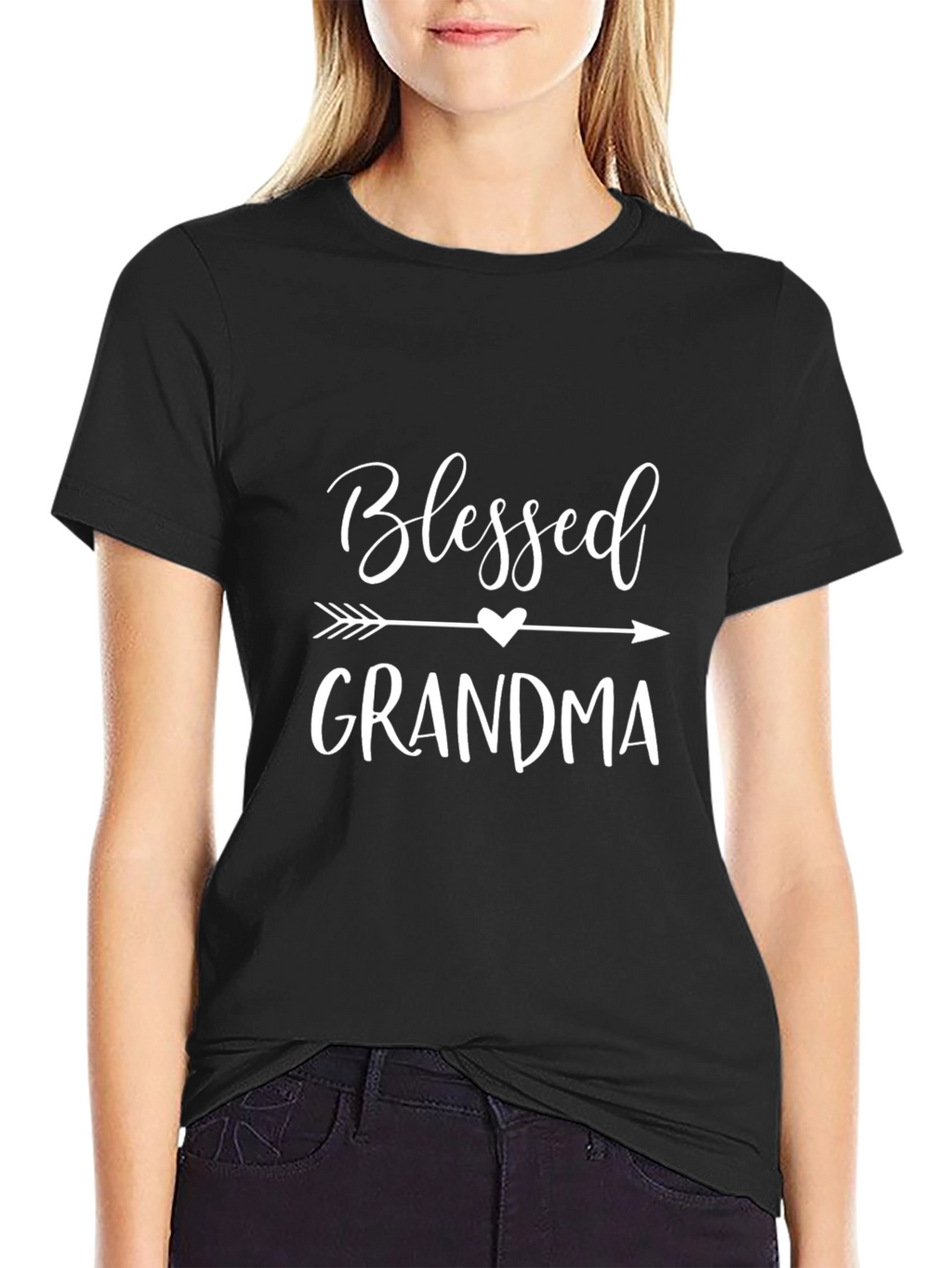 Blessed Grandma Graphic Tee - Black